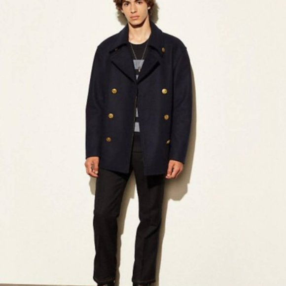 Coach Wool Mariners Pea Coat - Picture 3 of 16